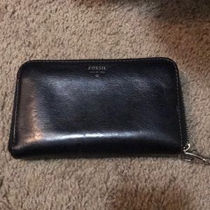 Black fossil wristlet